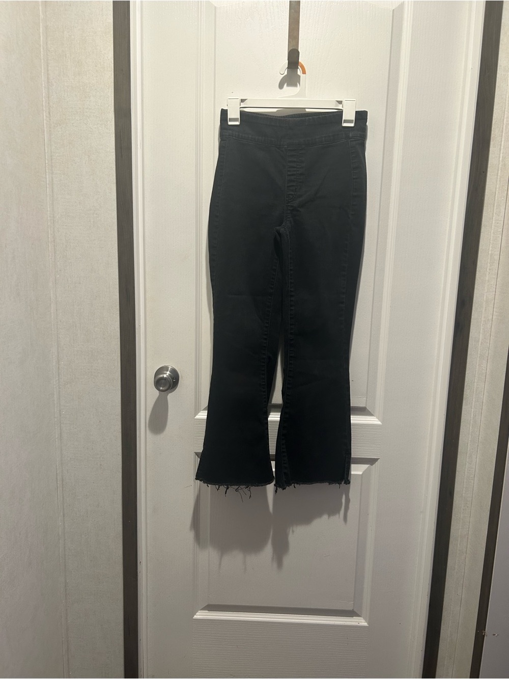 SO Black Flare Jeans with Raw Hem